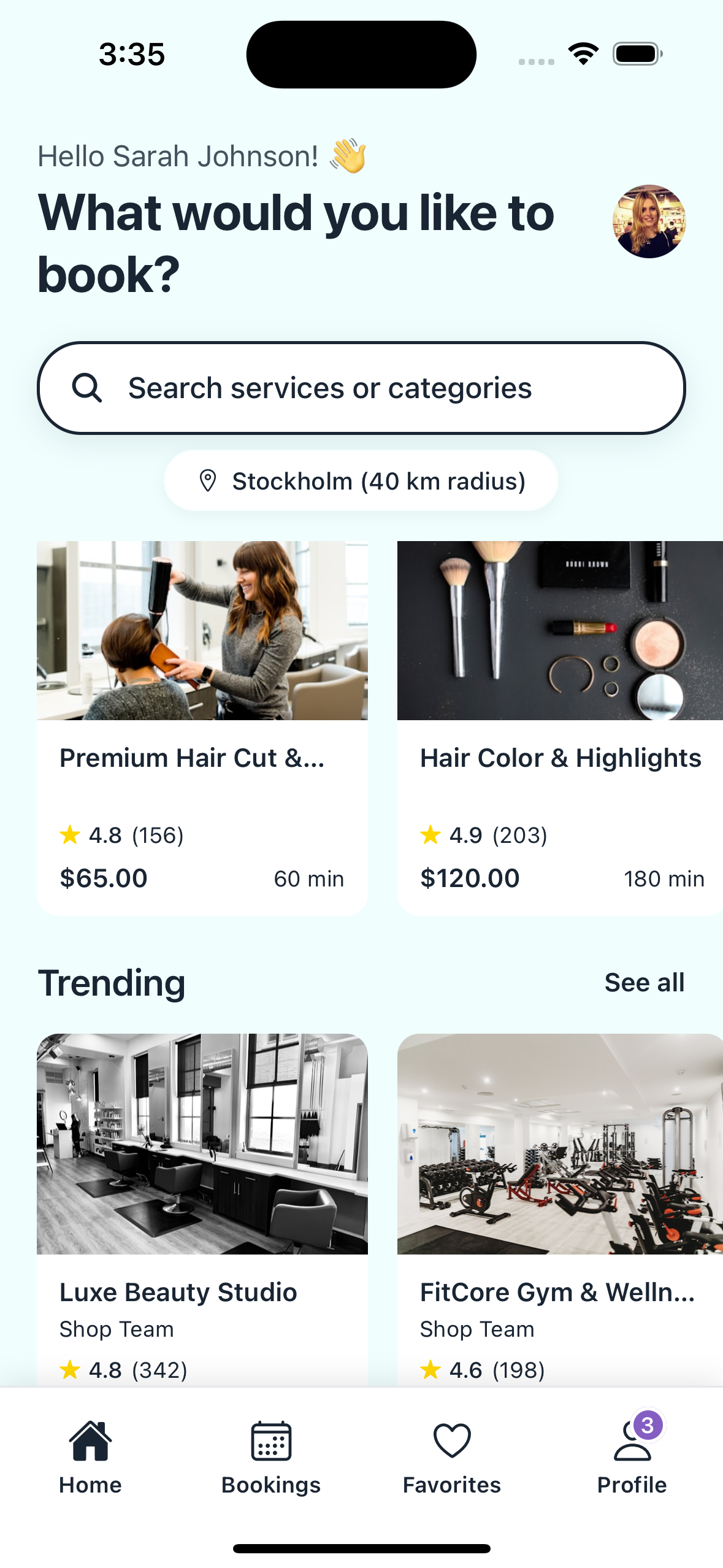 Qwiken App - Member Home Screen
